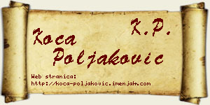 Koča Poljaković vizit kartica